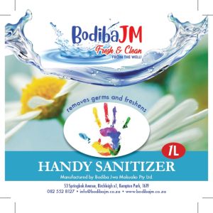 Bodiba JM Hand Sanitizer (83%) 1L